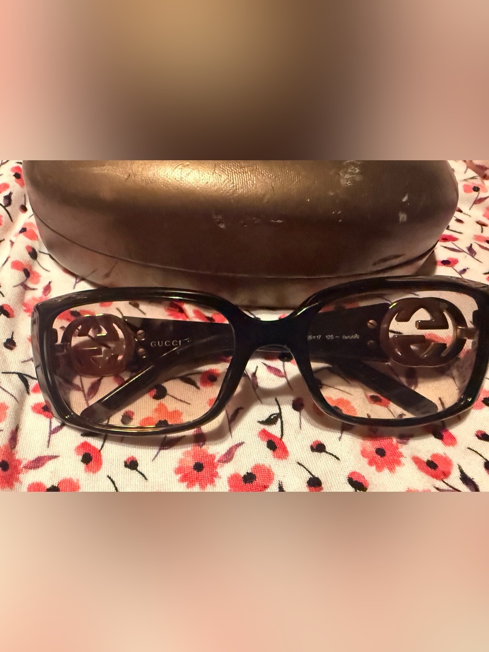 Gucci Dark Brown Square frame you can put own prescripcion Glasses Authentic - Picture 15 of 16